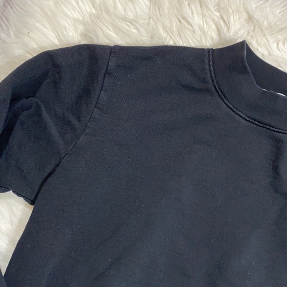 Cotton Citizen Milan Cropped Black Sweatshirt XS - Picture 3 of 9
